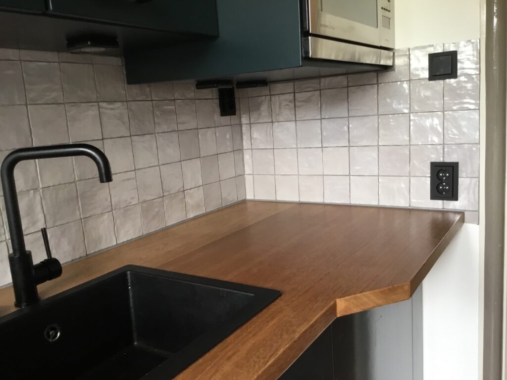 Iroko hout keukenblad