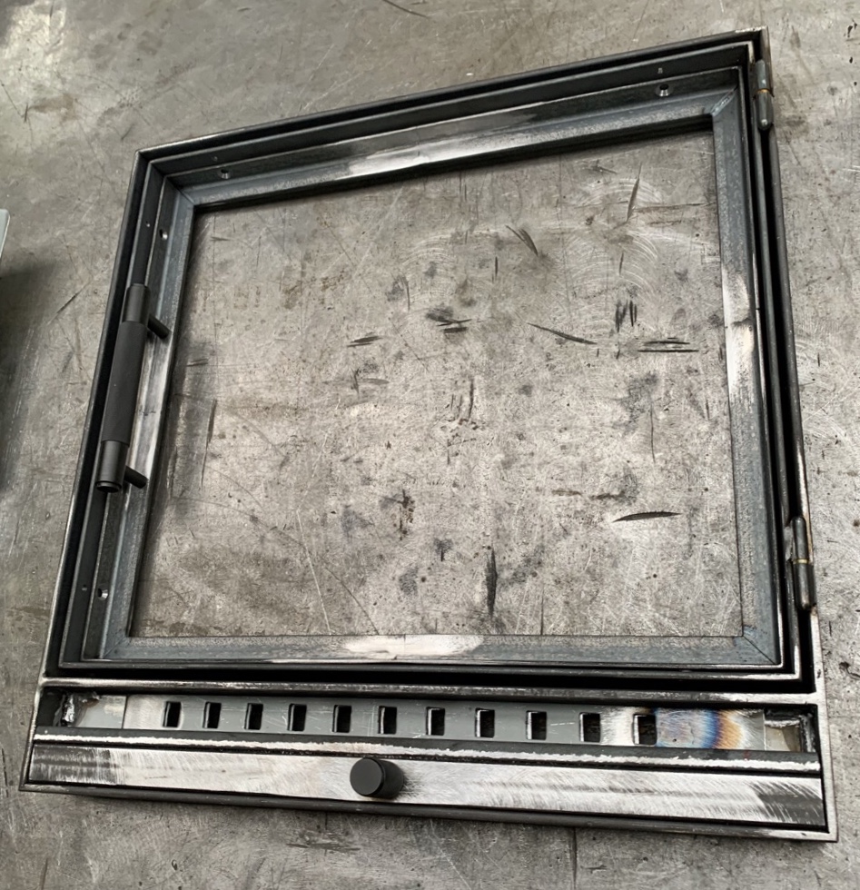 Stalen haard frame